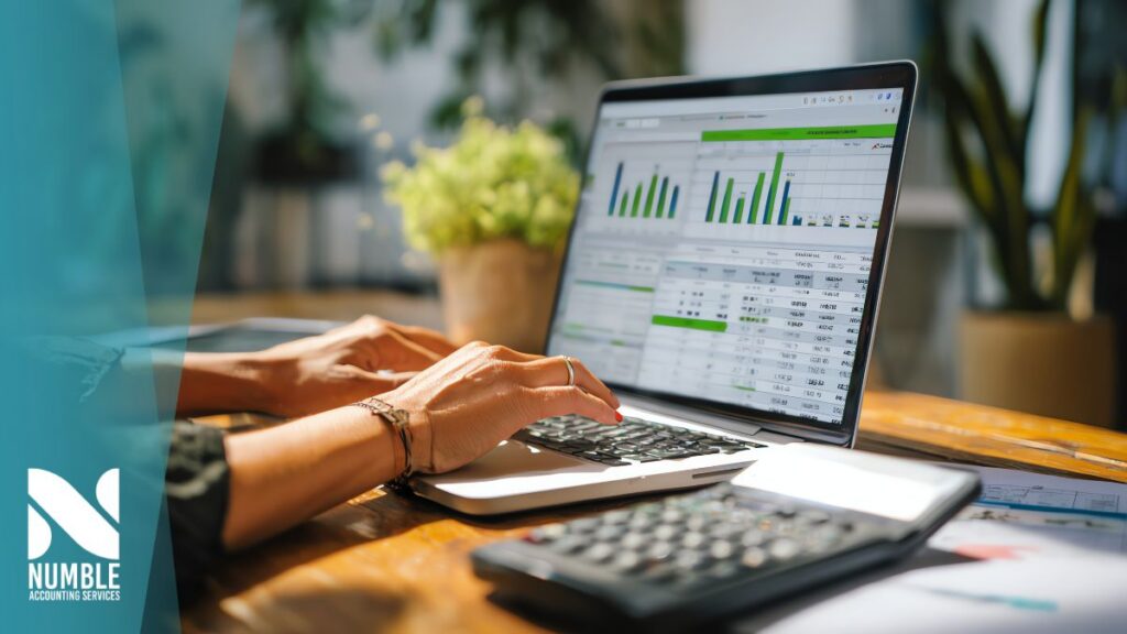 a small business owner spring cleaning their accounts