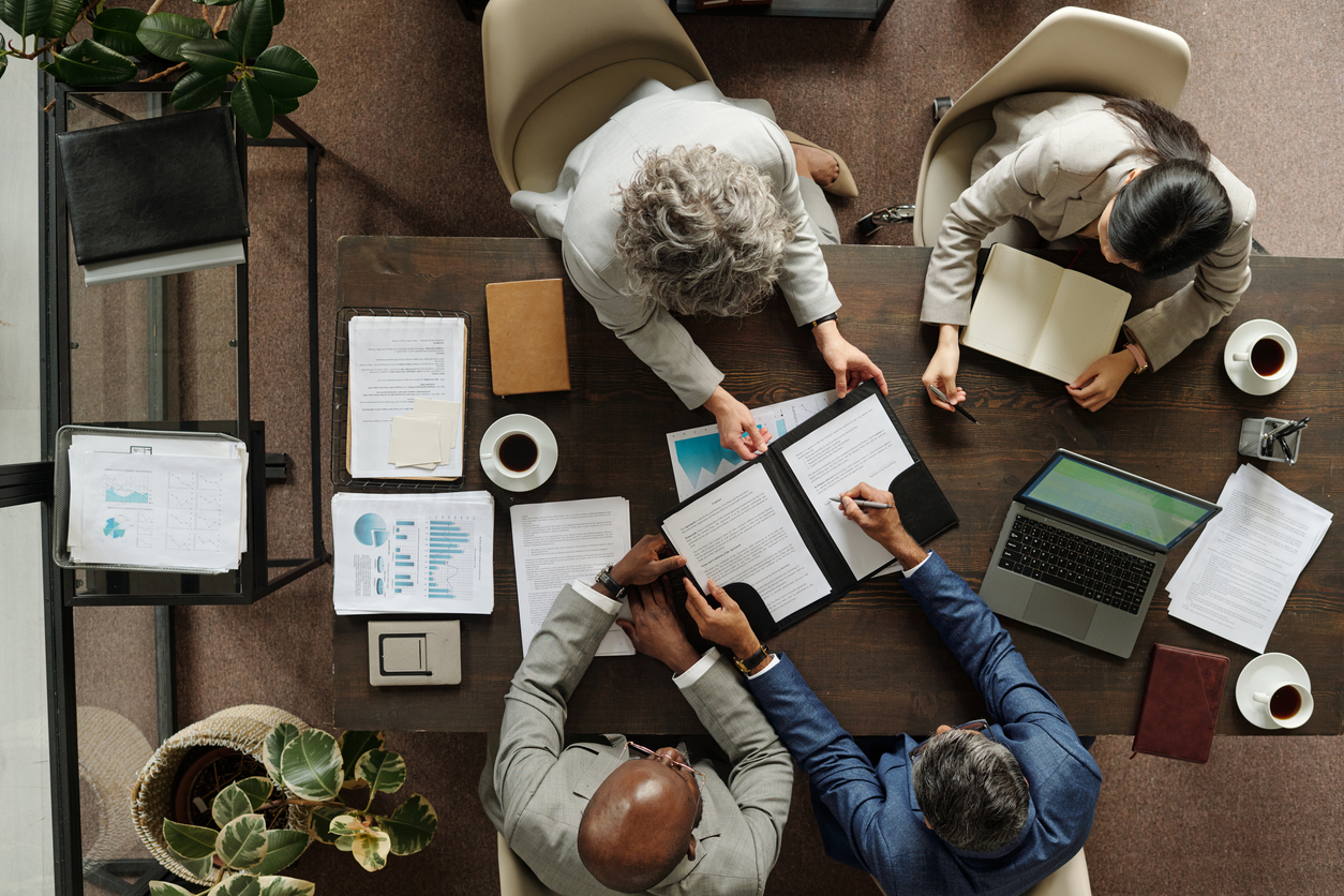 A confident small-business owner with a clear plan after a CFO advice session